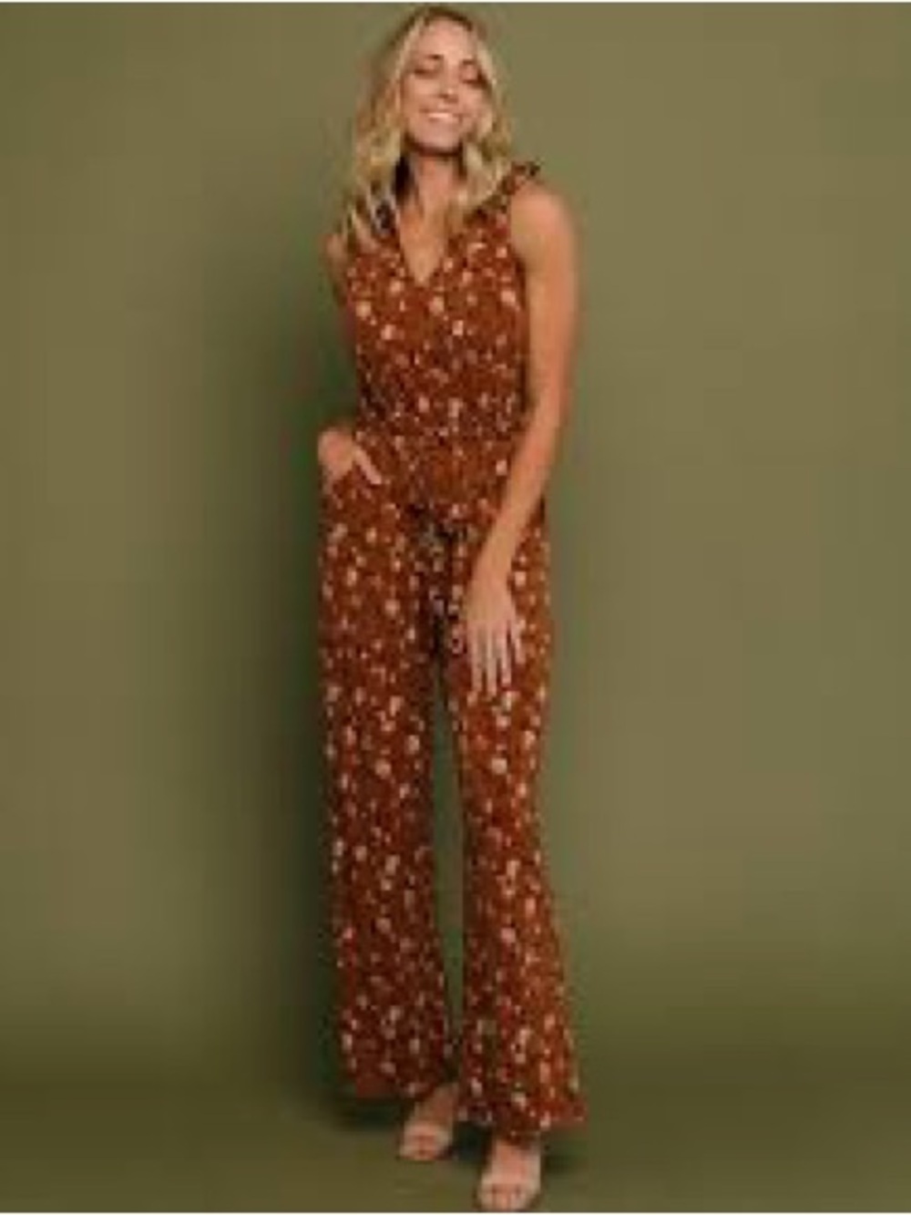 Baltic Born Grove Tank Jumpsuit in Copper Multi - Picture 2 of 8